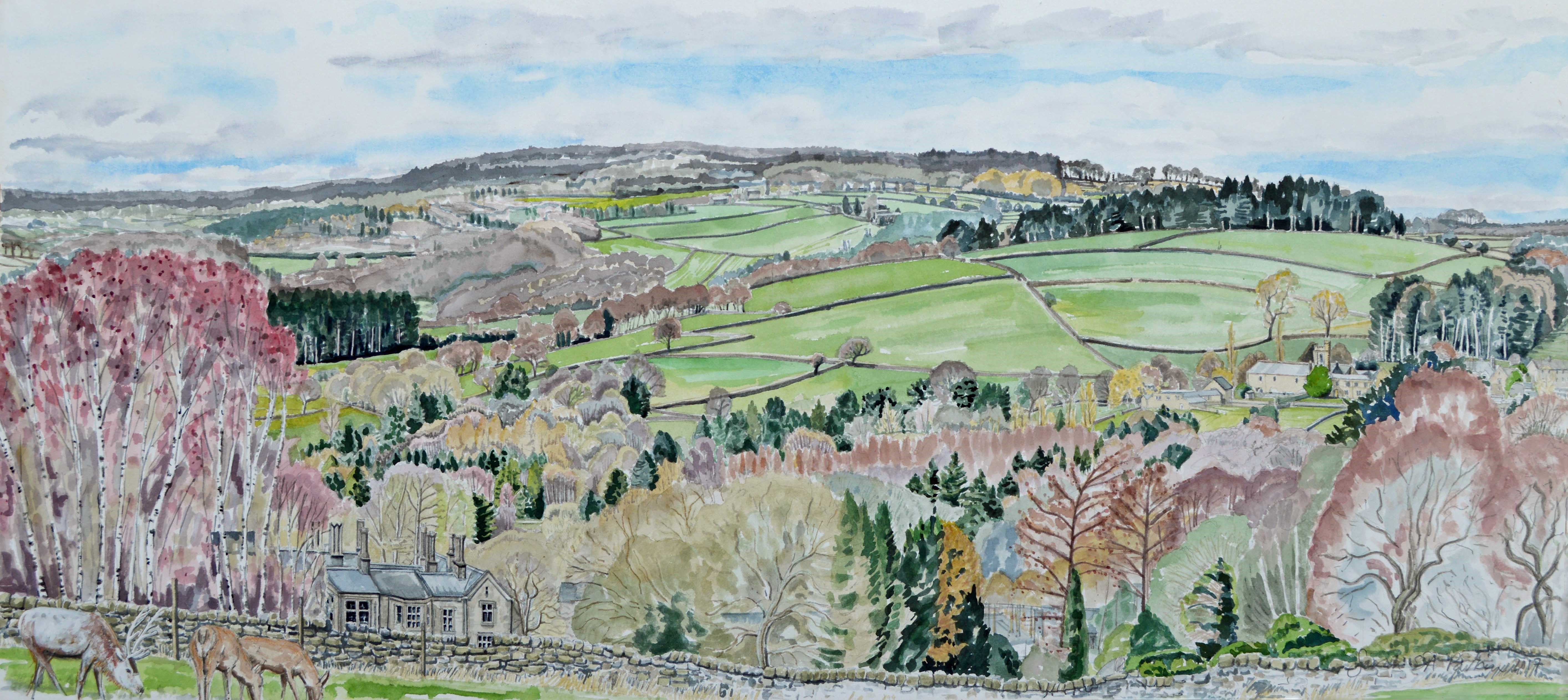 Sarah Parkin Lea Geen Dethick Deer Long Lane View